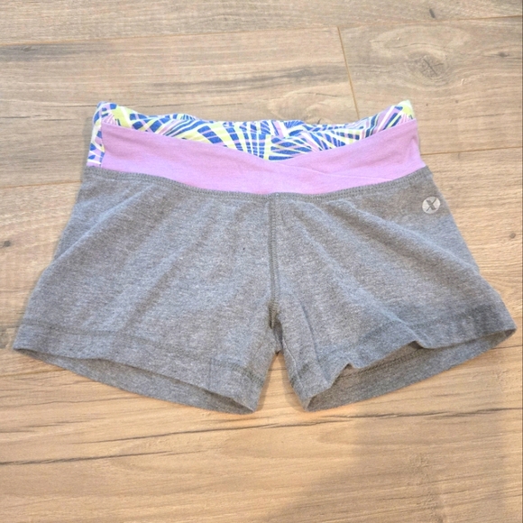 Xersion Other - 3/$12 Girls Quick Dri Athletic Fitted Shorts Grey Purple Size Xxs (4/5)